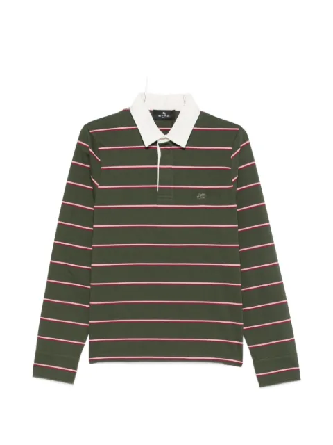 ETRO striped long-sleeve polo shirt