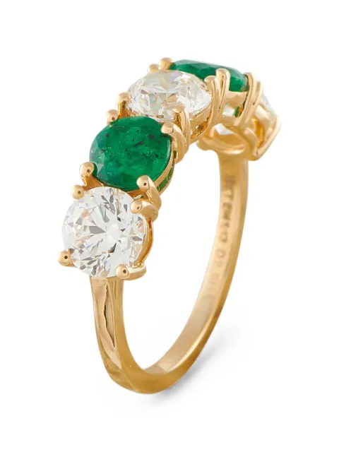 LB Exclusive anillo con diamantes y esmeralda