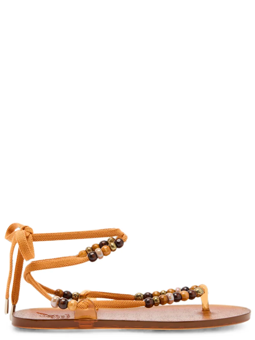 Ancient Greek Sandals Esther bead-embellished lace-up sandals Oranje