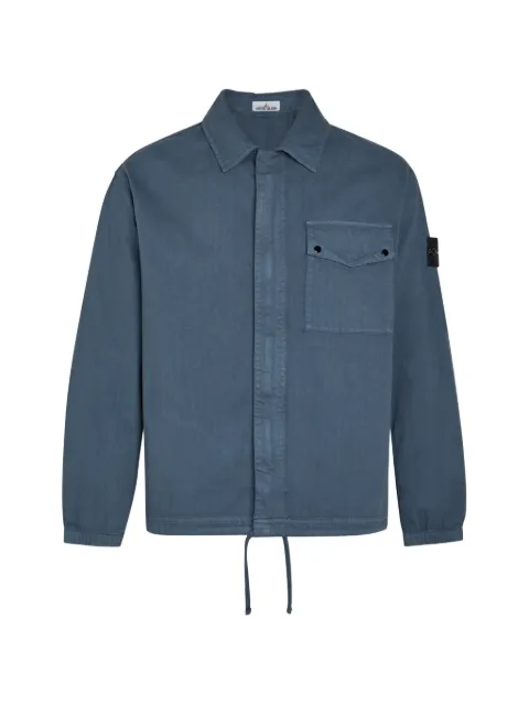 Stone Island surchemise à lien de resserrage et patch logo