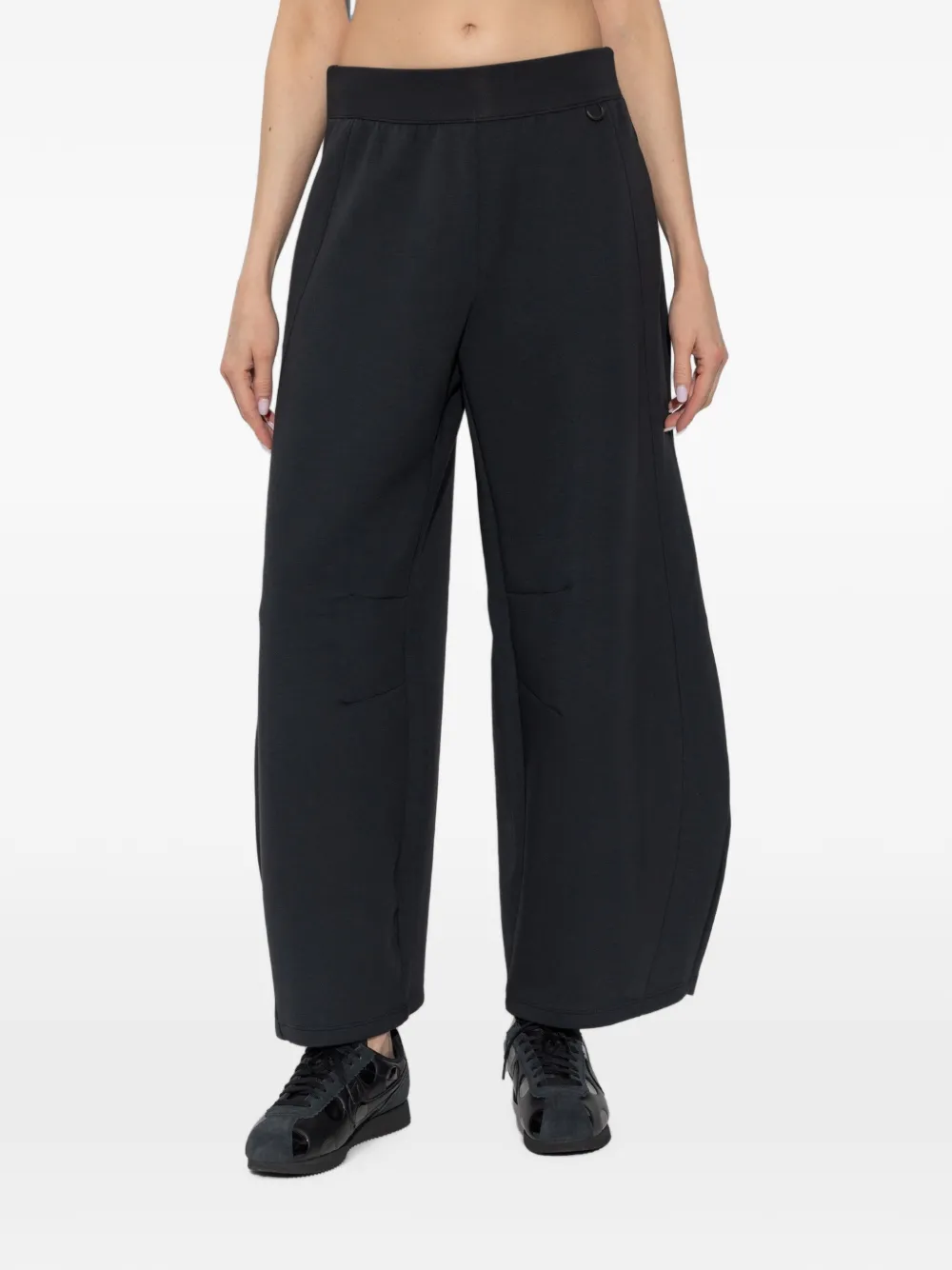 Nike Broek met wijde pijpen en gewelfde afwerking Zwart