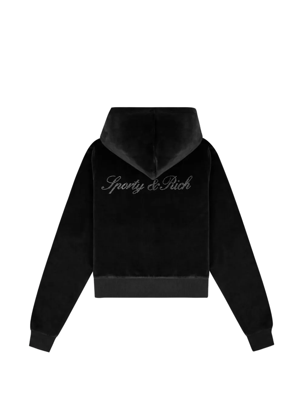 Sporty & Rich Hoodie met logo Zwart