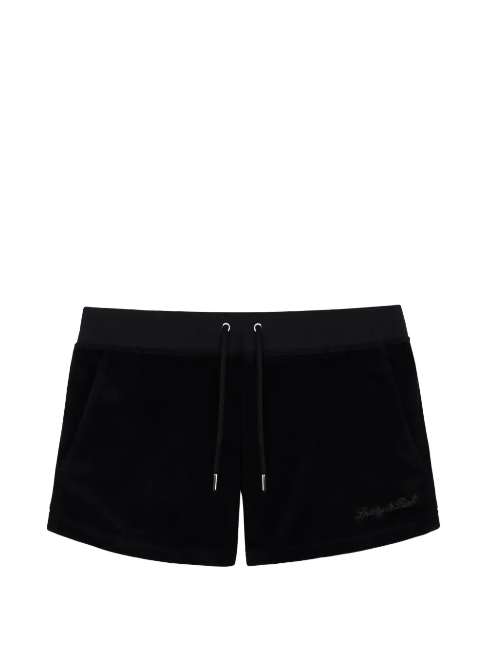 Sporty & Rich Krystal logo-embellished shorts - Black