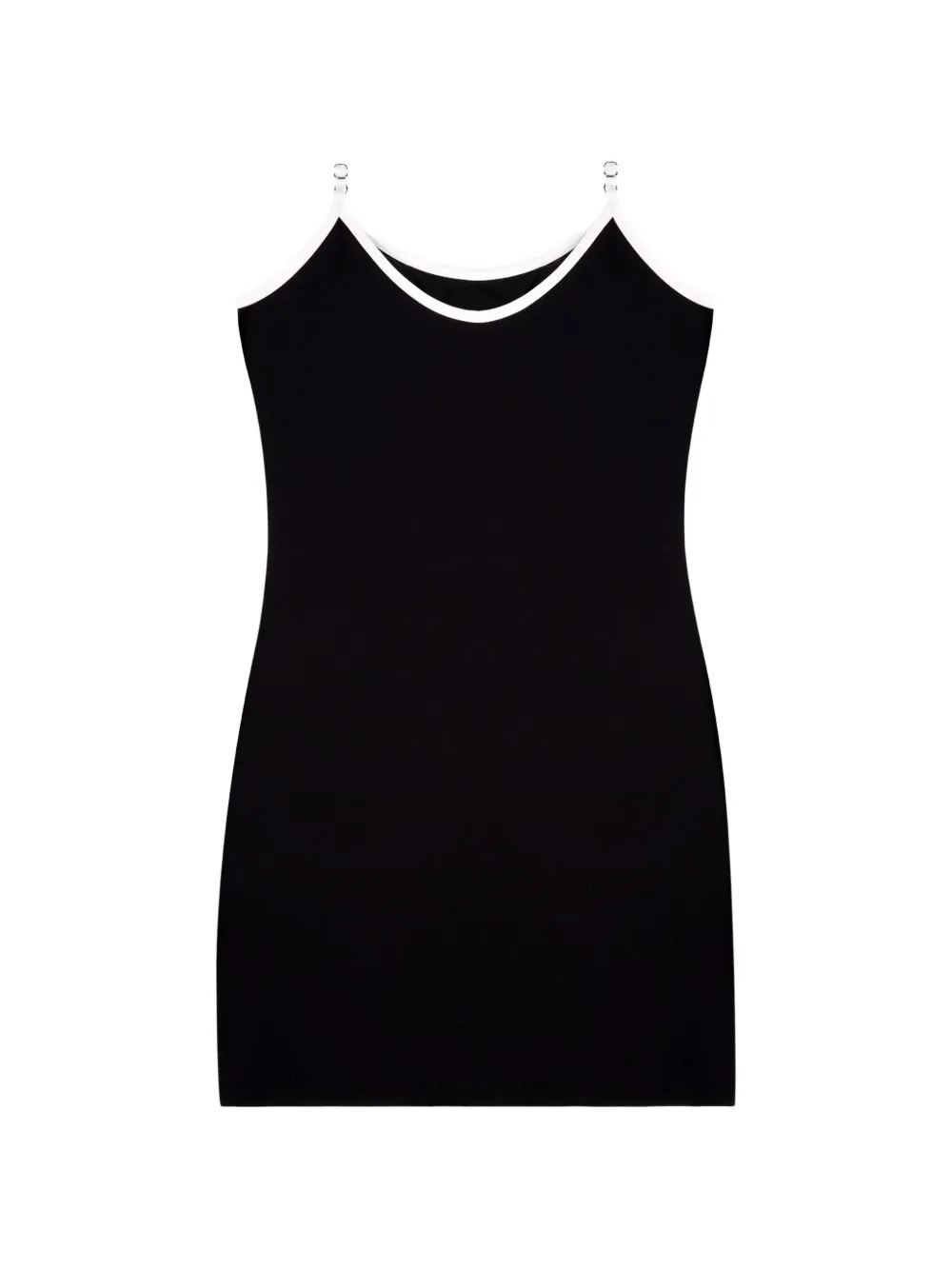 Sporty & Rich Jurk met contrasterende afwerking en logoprint Zwart