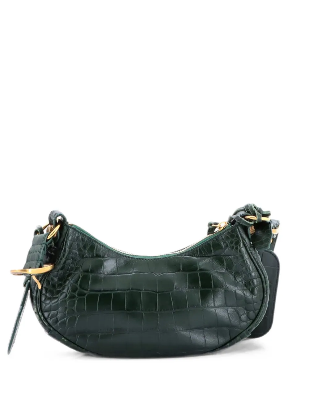 Balenciaga Pre-Owned Neo Cagole City Bag Crocodile Embossed with Crystals Small satchel - Verde