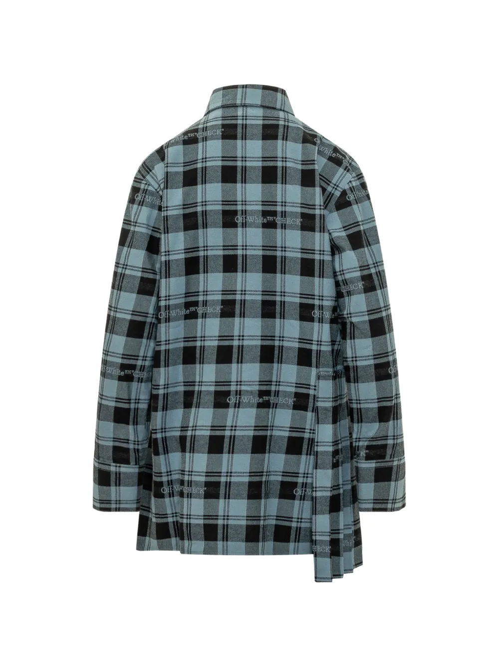 Off-White Geruite plooijurk Blauw