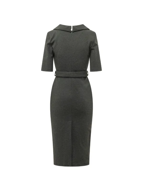 grey belted dress PINKO Love Birds | Above Knee Length