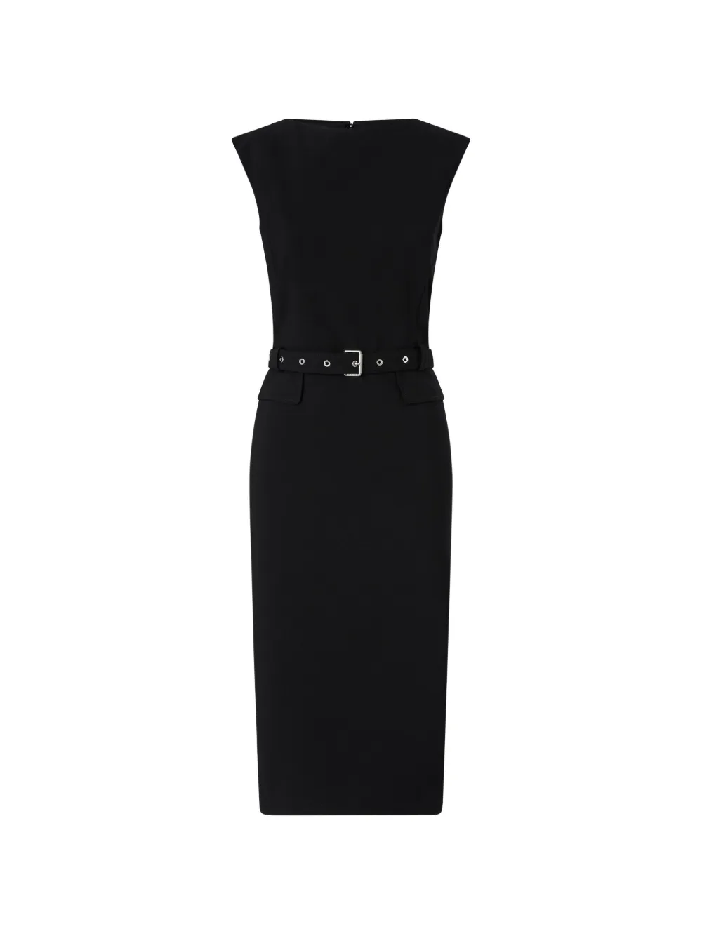 PINKO robe mi-longue Acalypha à taille ceinturée - Noir PINKO robe mi-longue Acalypha à taille ceinturée - Noir