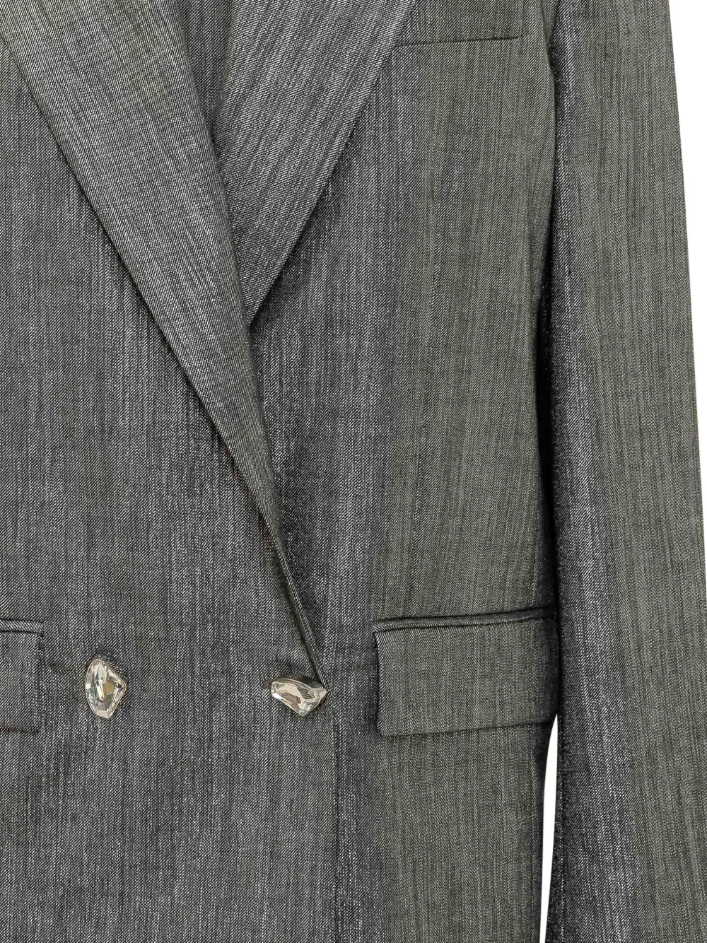 PINKO Cayman wollen jack met dubbele rij knopen Grijs