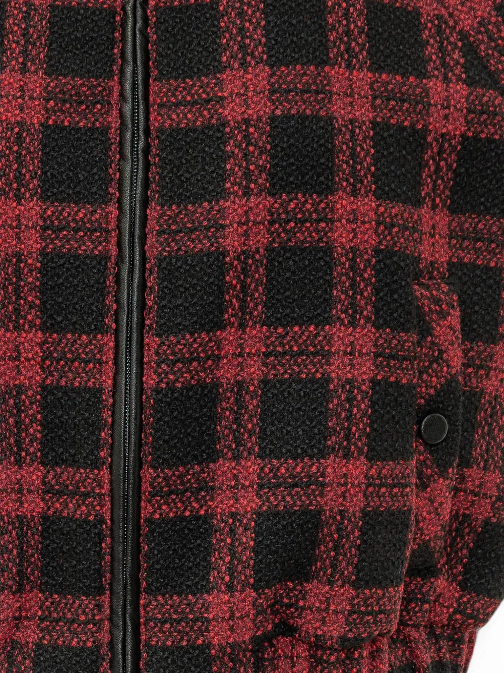 PINKO Tweed top met geruit patroon Zwart