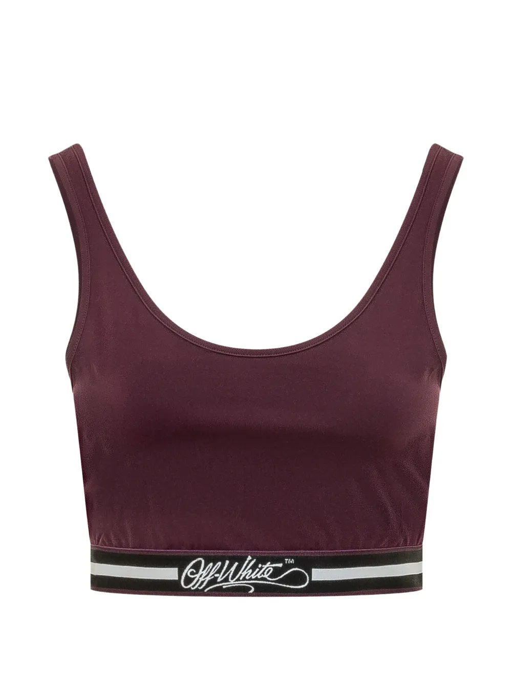 Off-White logo-underband cropped top - Rot