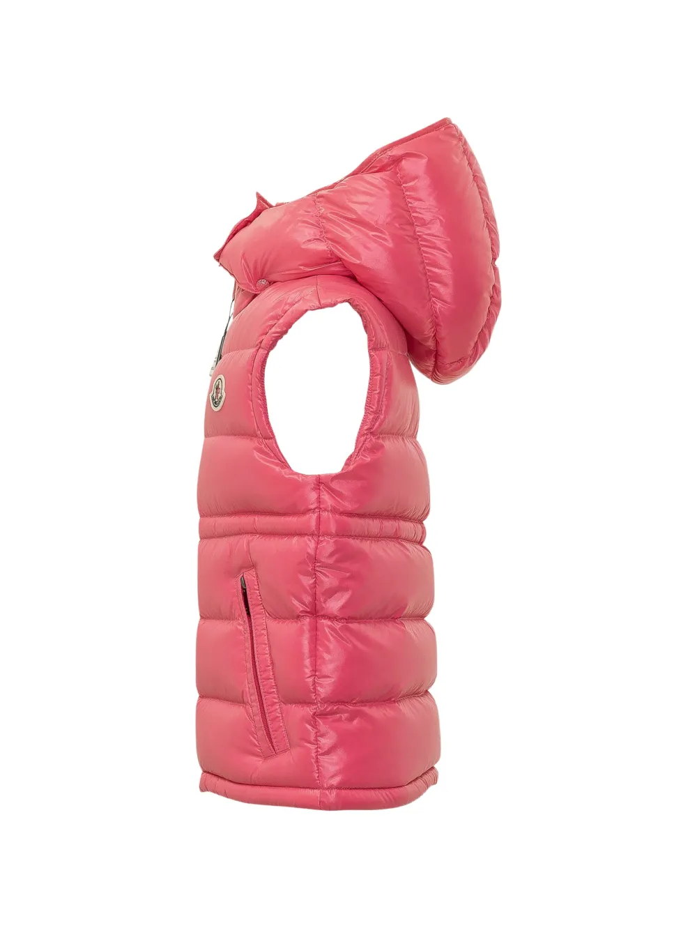 Moncler Enfant Ania gewatteerde bodywarmer met capuchon Roze