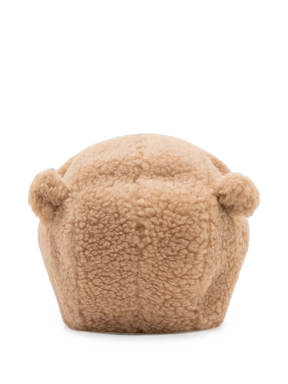 Moncler Enfant logo-patch teddy hat Beige