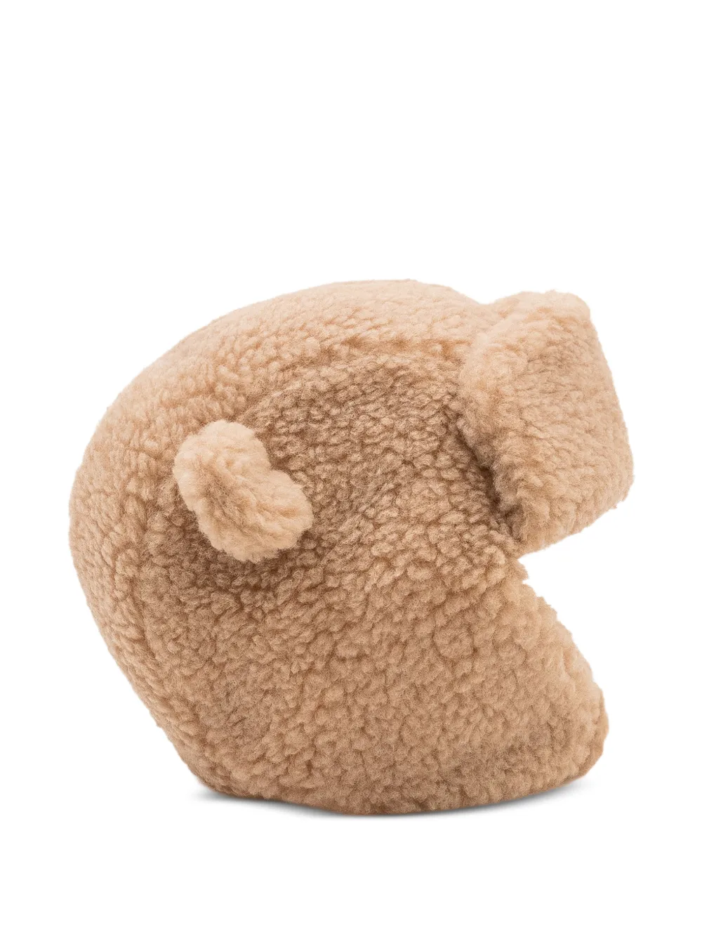 Moncler Enfant logo-patch teddy hat Beige