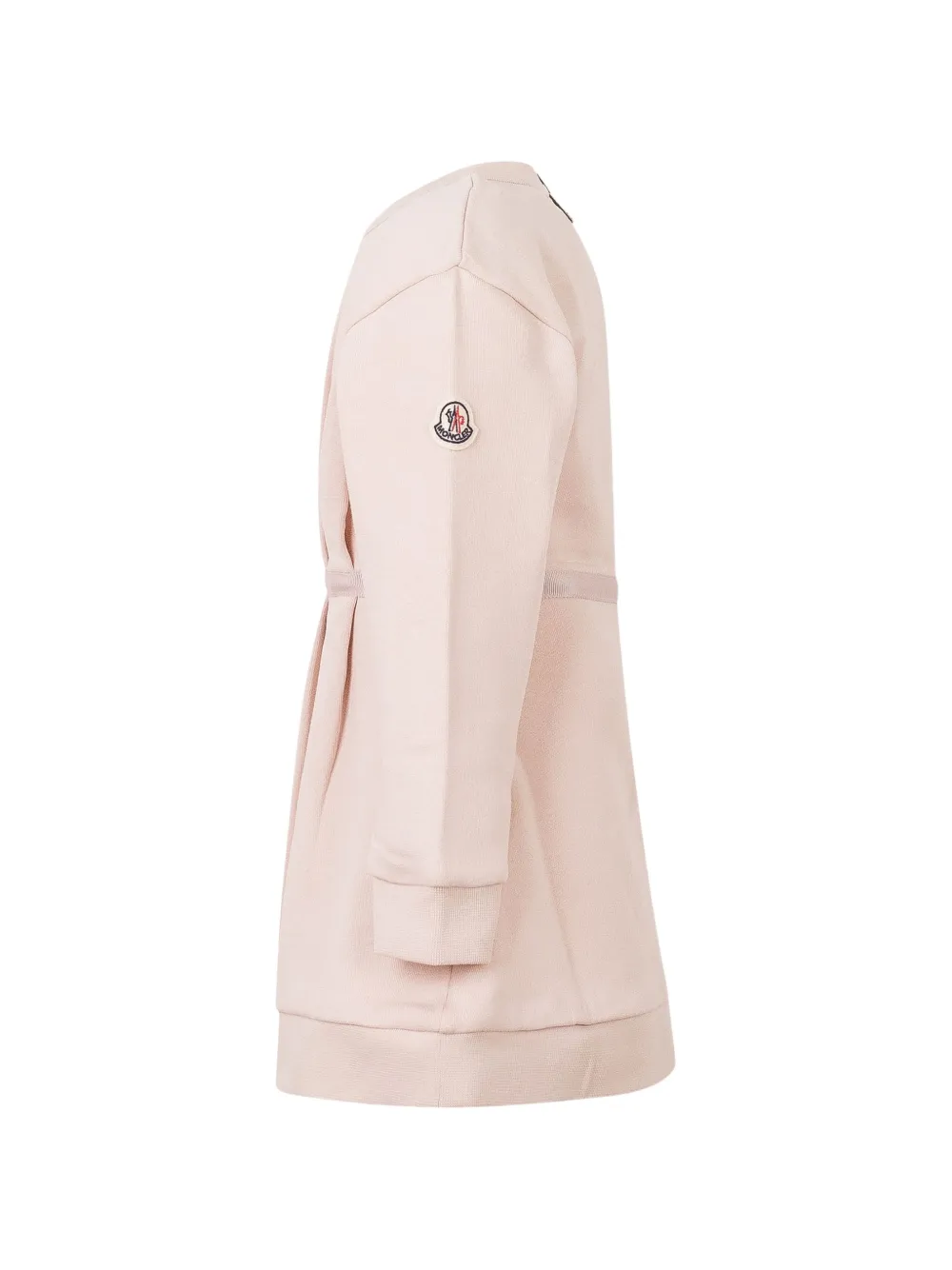 Moncler Enfant Jurk met logo-patch en plooien Beige