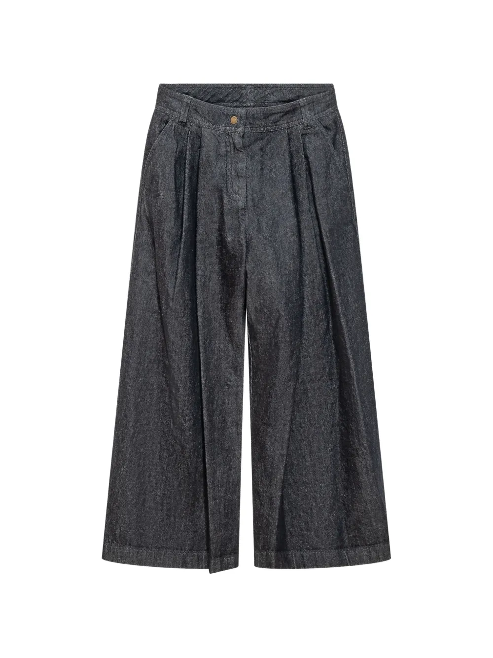 Moncler Enfant jean plissé à patch logo - Gris Moncler Enfant jean plissé à patch logo - Gris
