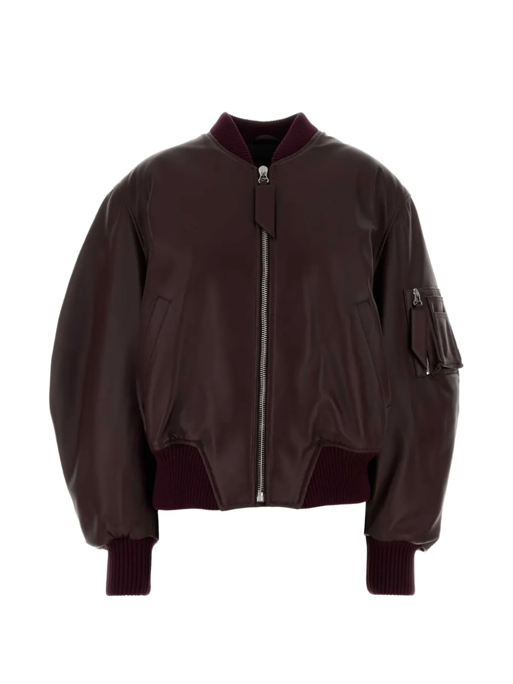 The Attico Anja leather jacket - Viola