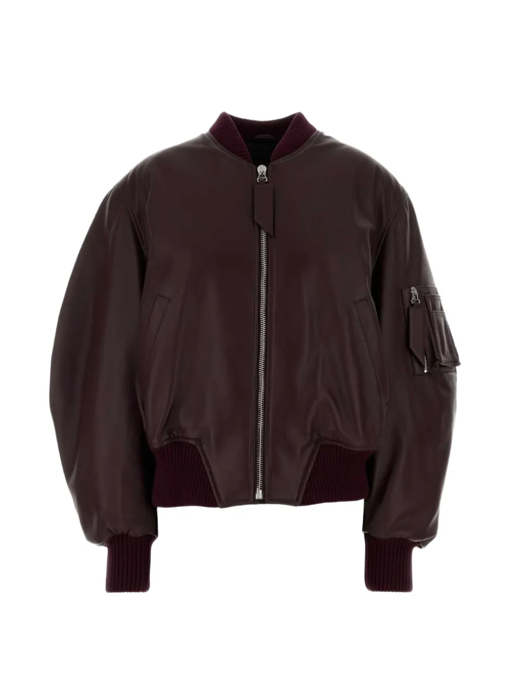The Attico Anja leather jacket - Viola