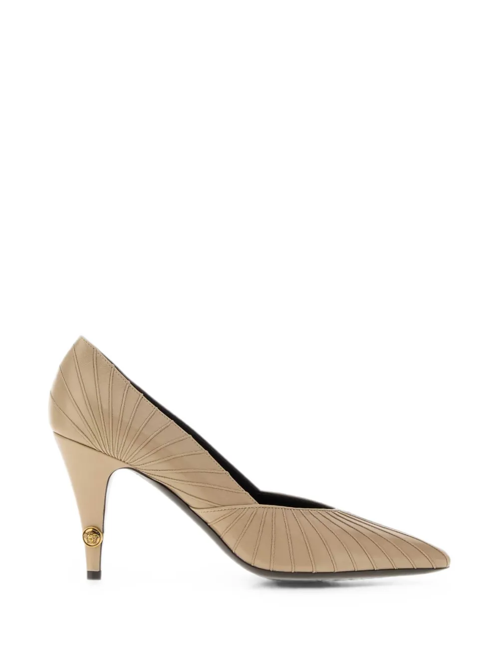 Versace Gianni leather pumps Beige