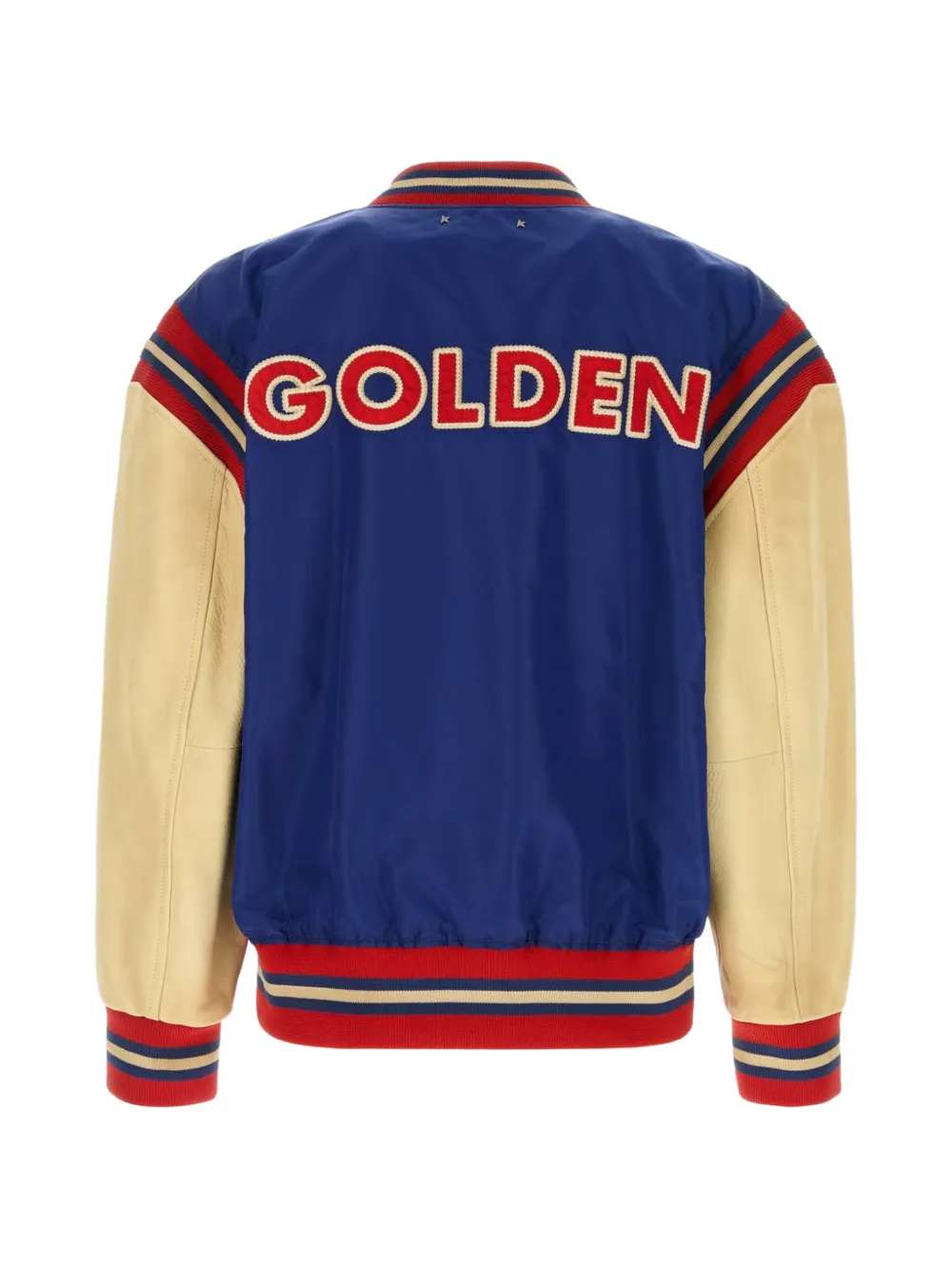 Golden Goose Journey bomberjack met leren mouwen Blauw