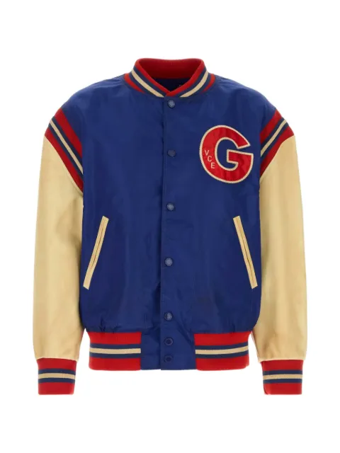 Golden Goose logo-patch bomber jacket