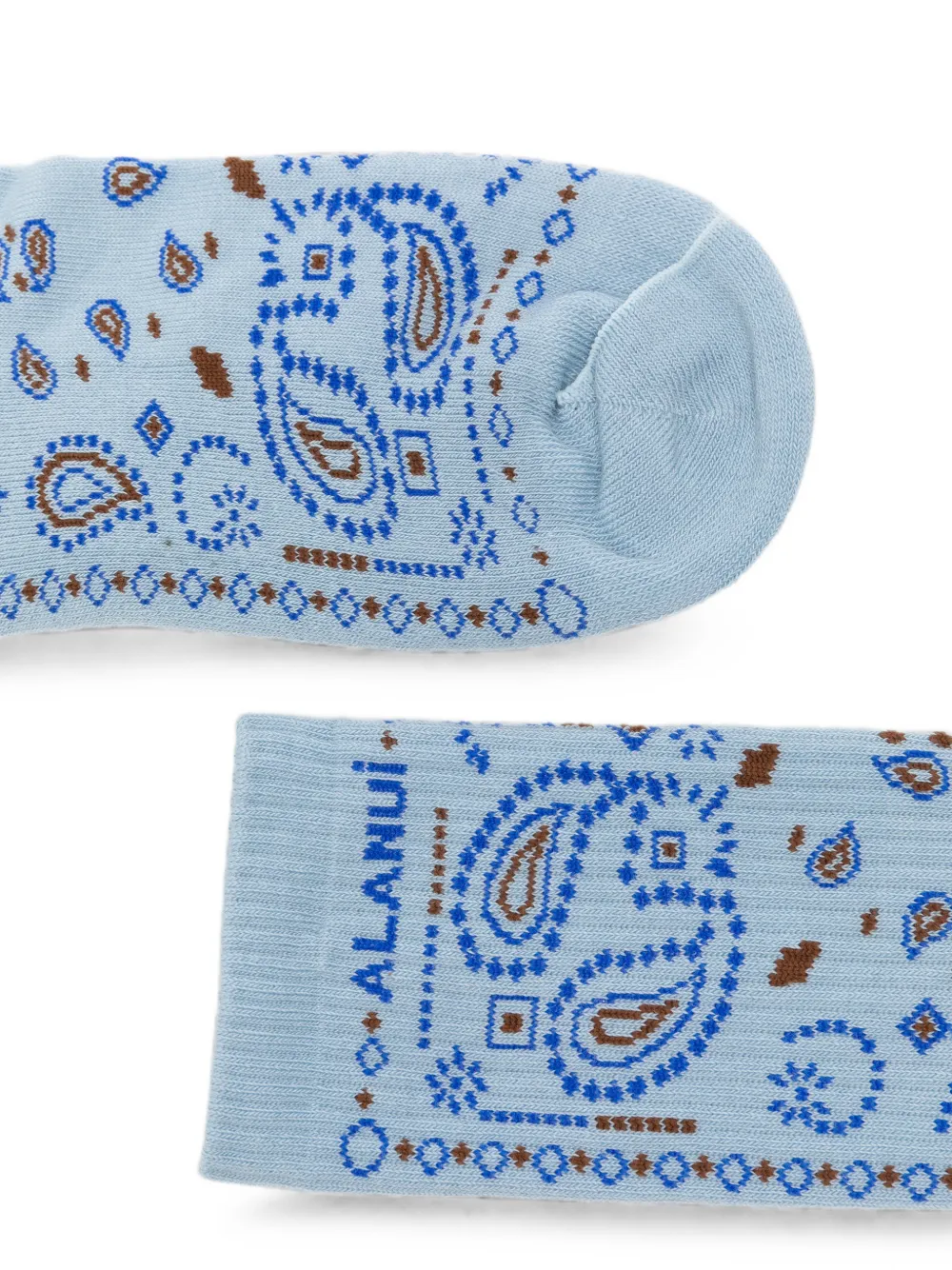 Alanui Paisley-pattern Socks In Transparent