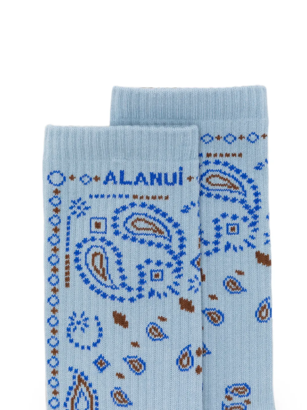 Alanui Paisley-pattern Socks In Transparent