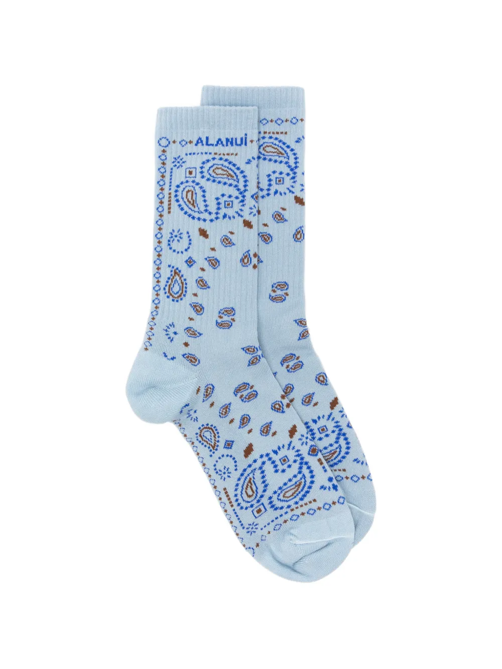 Alanui paisley-pattern socks - Blu