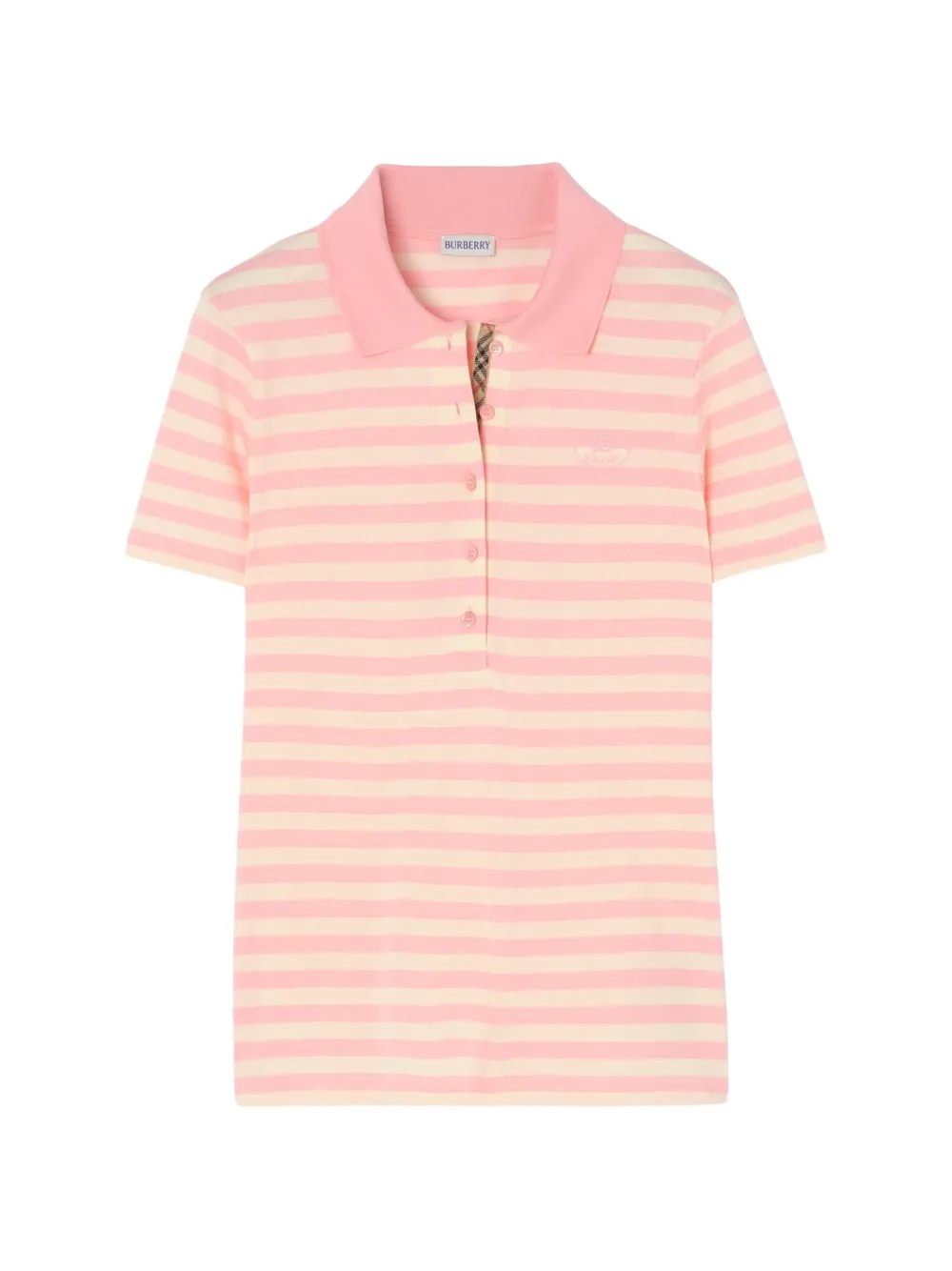 Burberry Polo a righe in cotone - Rosa