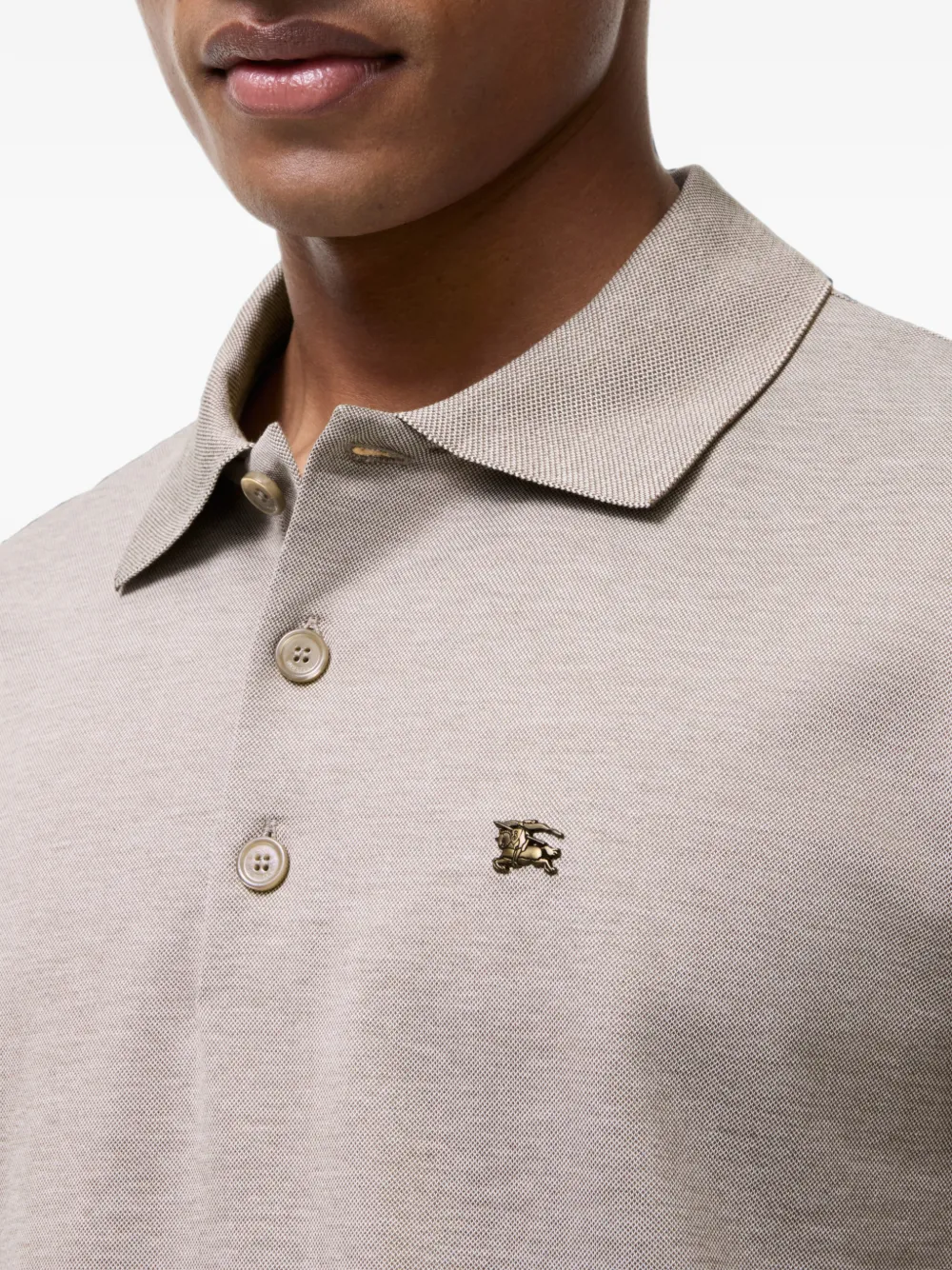 Burberry Knight katoenen poloshirt Grijs