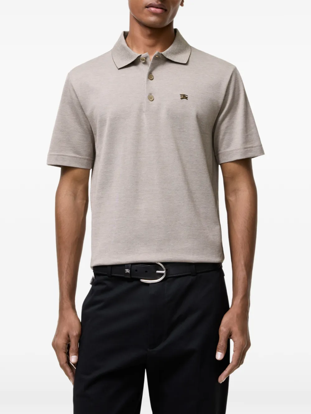 Burberry Knight katoenen poloshirt Grijs