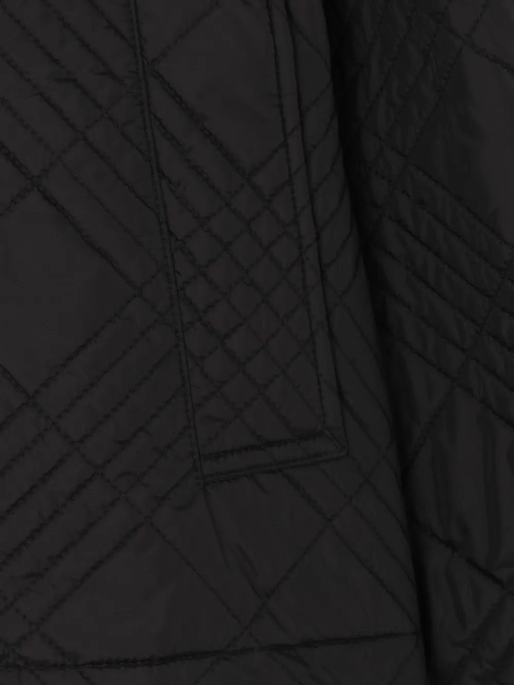 Burberry Tiffield gewatteerd nylon jack Zwart