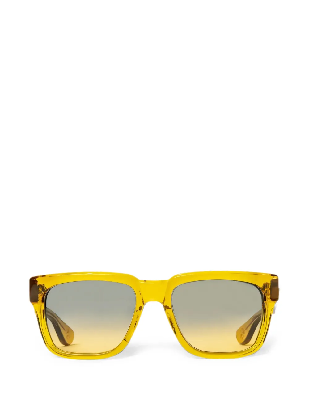 Chrome Hearts Box Officer Square-frame Sunglasses In Yellow