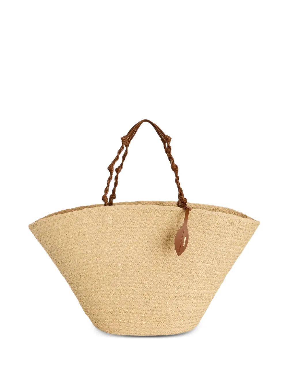 Jil Sander large Tangle woven tote bag - Toni neutri