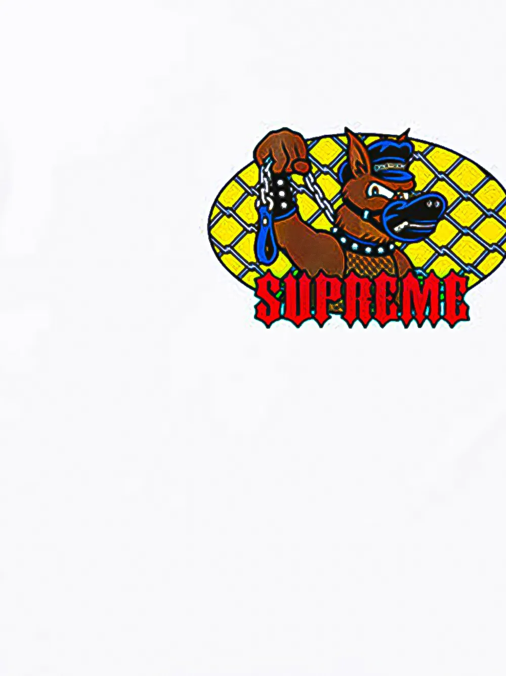 Supreme Leash T-shirt met grafische print Wit