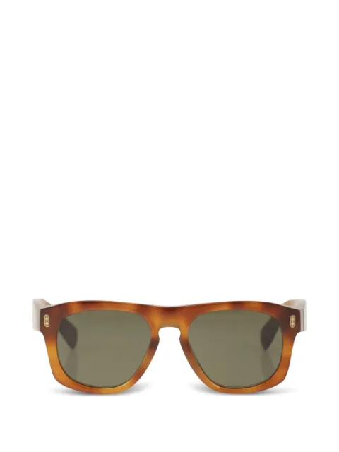 Brunello Cucinelli tortoiseshell-effect square-frame sunglasses
