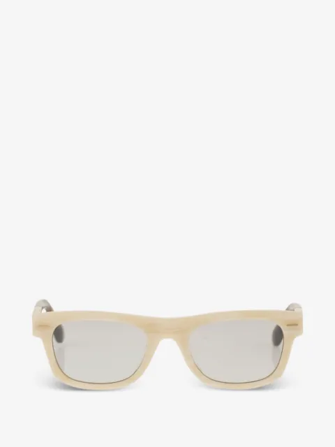 Brunello Cucinelli rectangle-frame acetate sunglasses