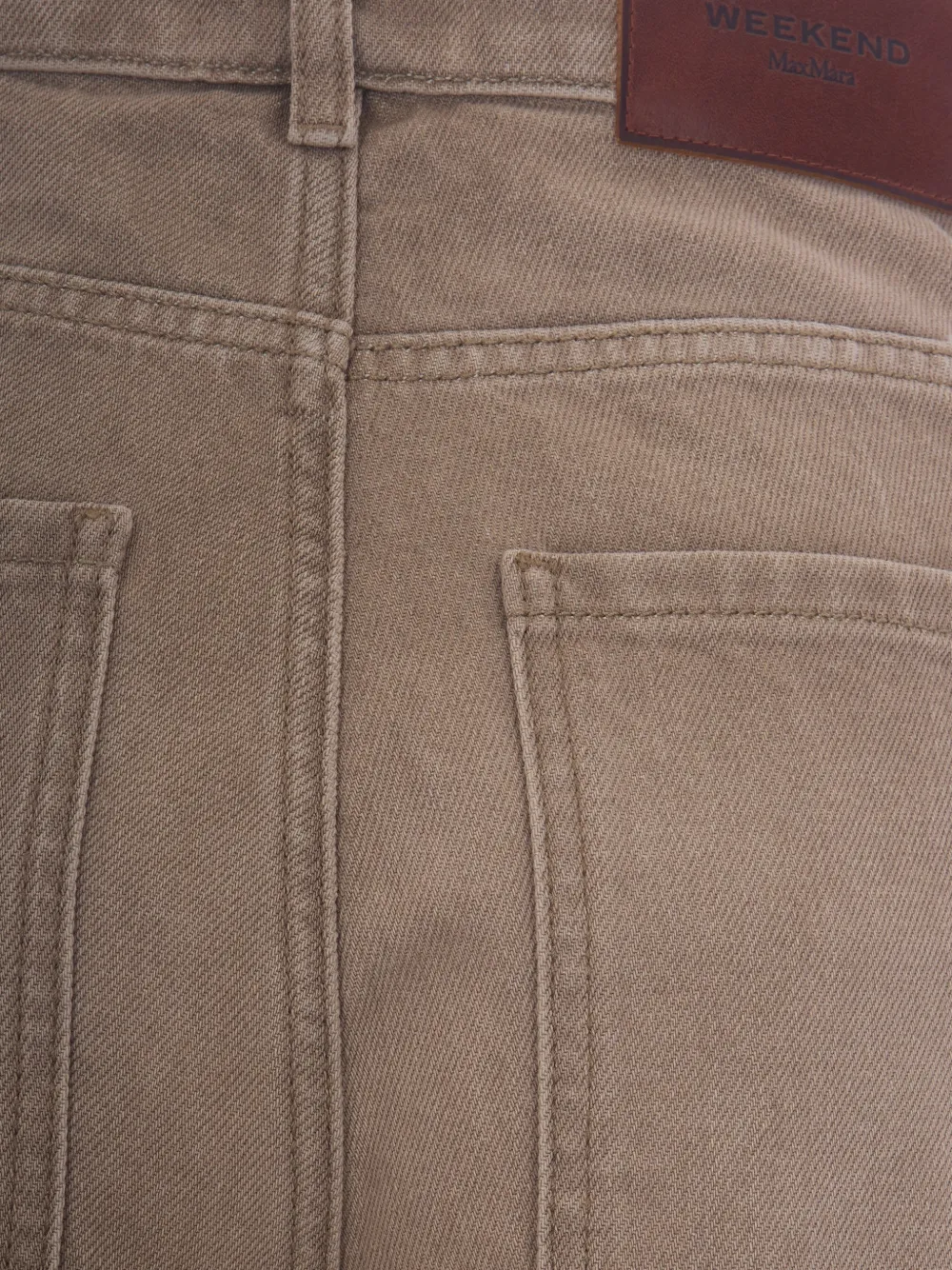 Weekend Max Mara Jeans met logopatch en barrelpijpen Bruin