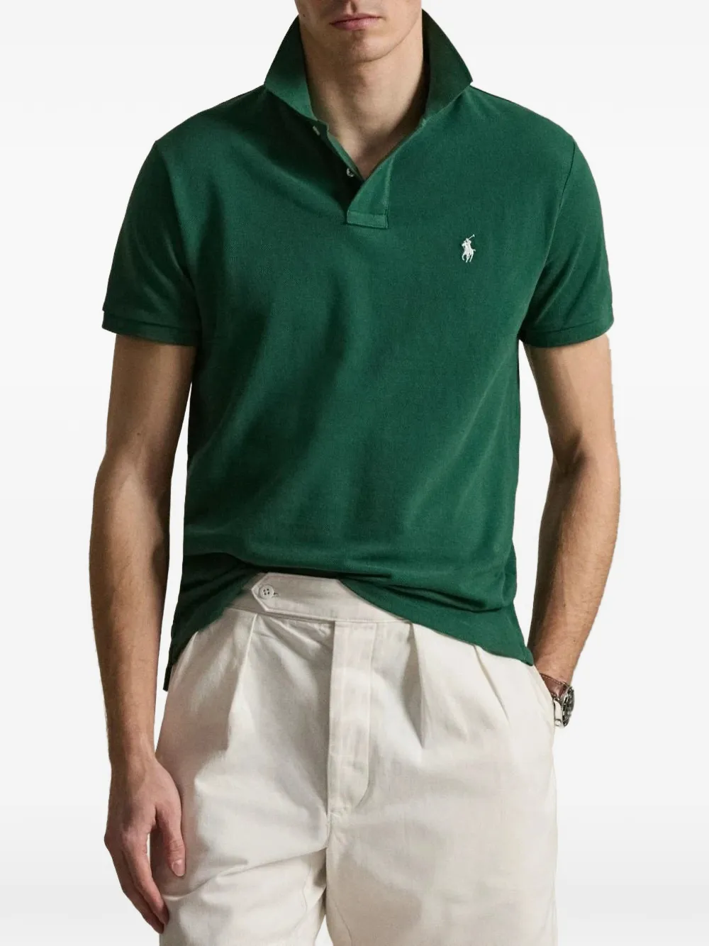 Polo Ralph Lauren Poloshirt met borduurwerk en mesh Groen