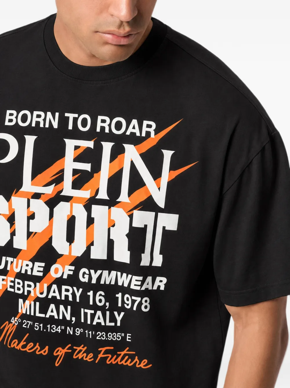 Plein Sport Future of Gymwear T-shirt met logo-print Zwart