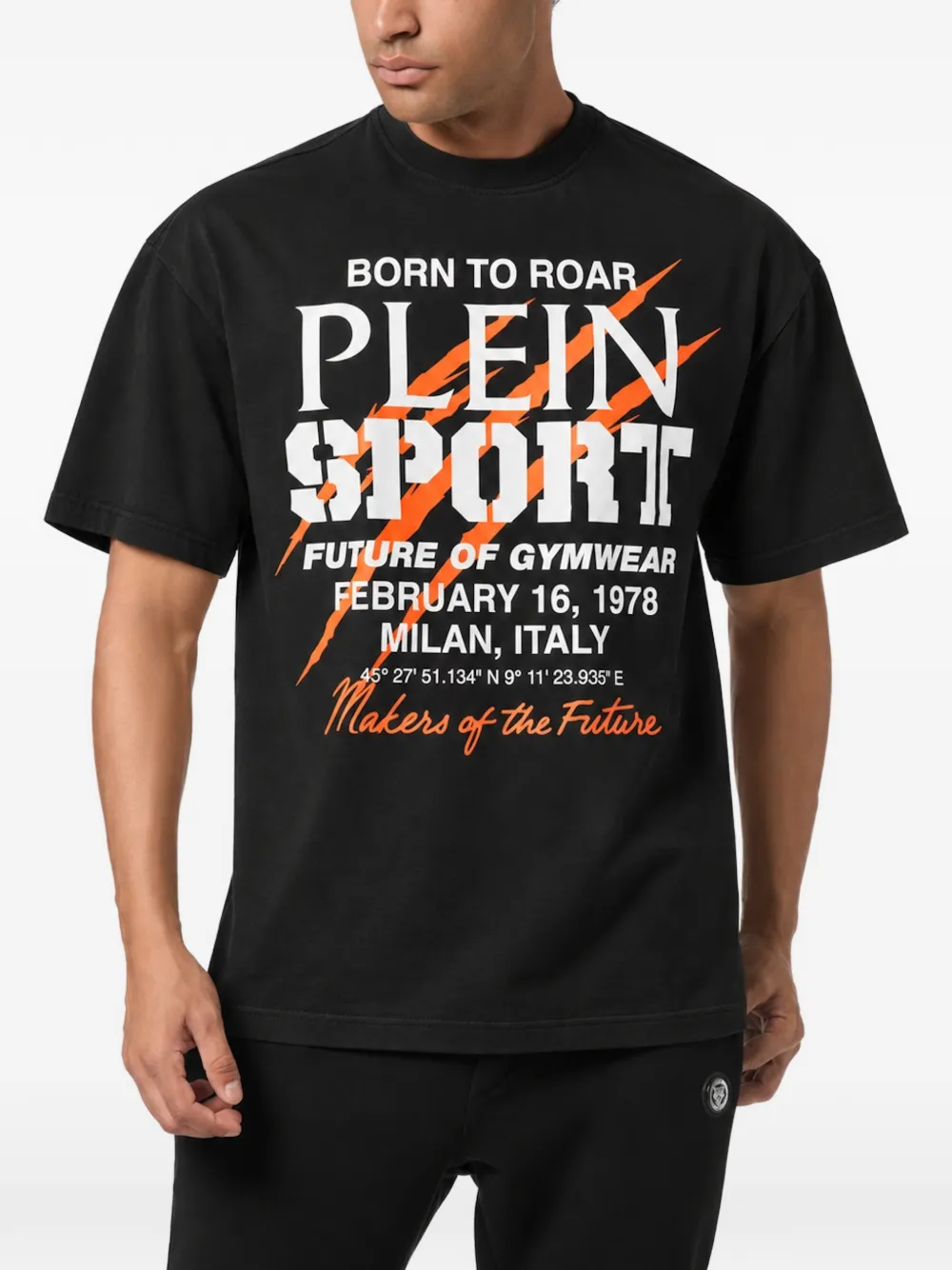 Plein Sport Future of Gymwear T-shirt met logo-print Zwart