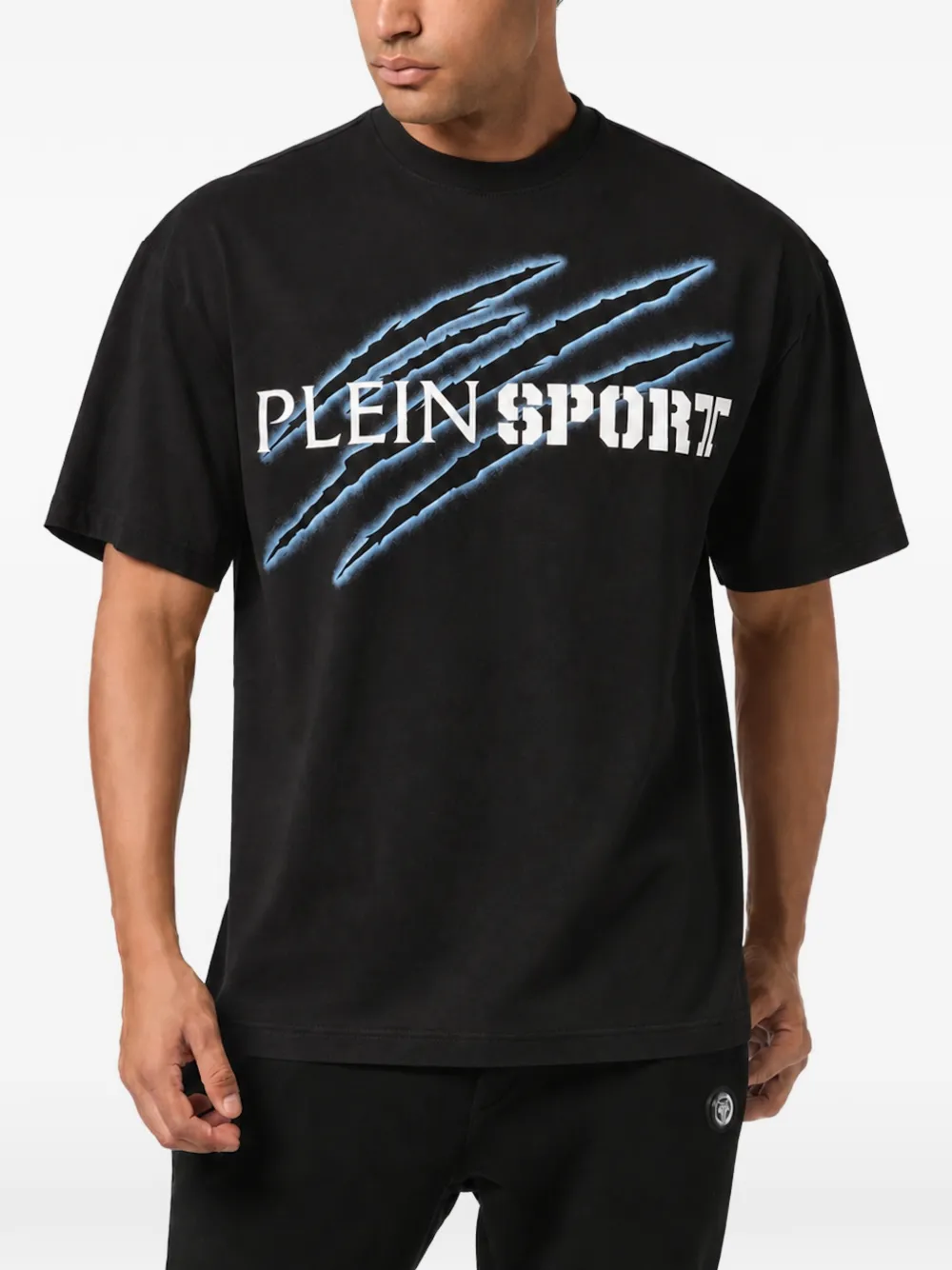 Plein Sport T-shirt met logoprint Zwart