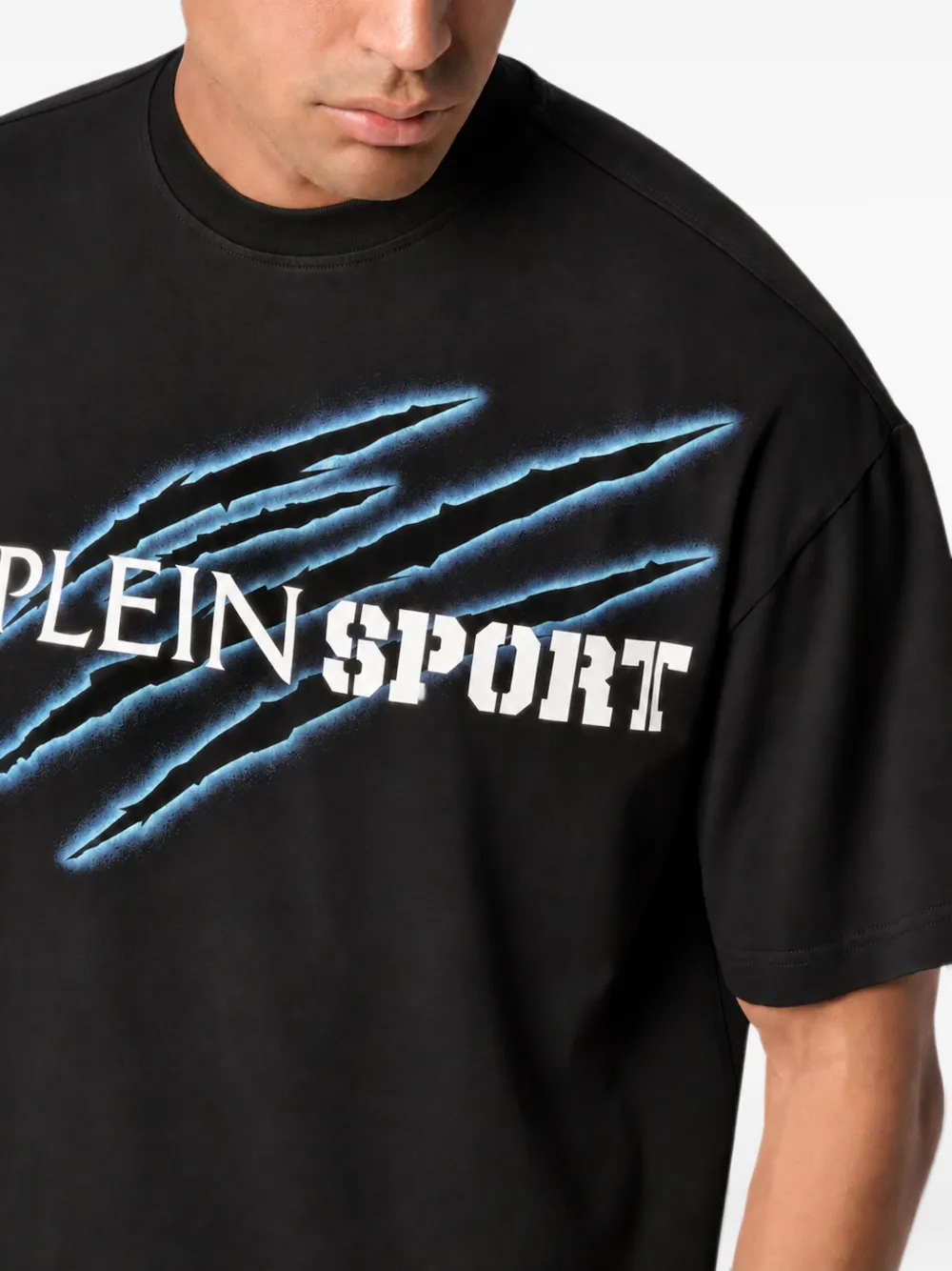 Plein Sport T-shirt met logoprint Zwart