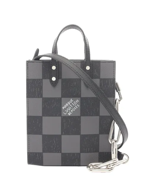 Louis Vuitton Pre-Owned bolsa satchel Damier Checkerboard Sac Plat XS 2020-2021