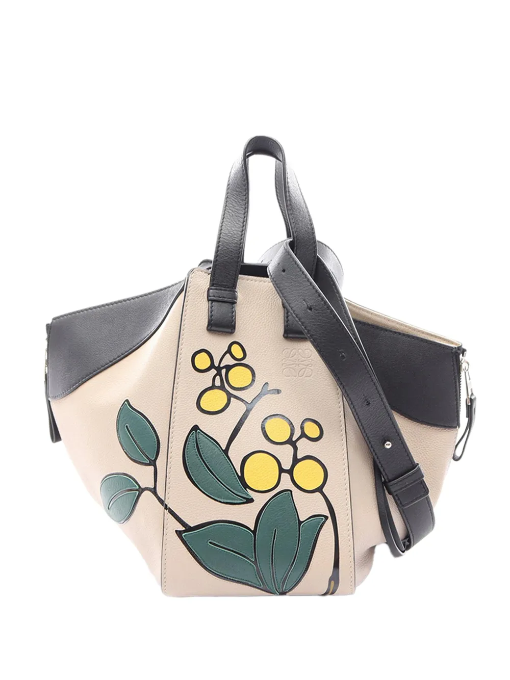 Loewe Pre-Owned 2021 Small Leather Herbarium Hammock satchel - Toni neutri