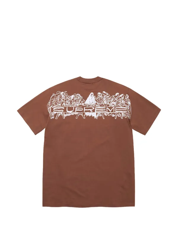 Supreme graphic-print T-shirt | Brown | FARFETCH ID