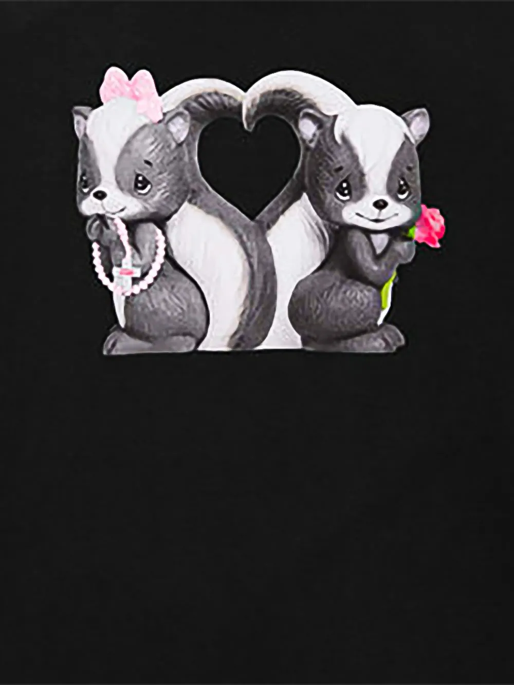 Supreme Skunk T-shirt met ronde hals Zwart