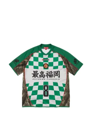 Supreme Checkerboard Soccer Jersey T-shirt | Pink | FARFETCH ID