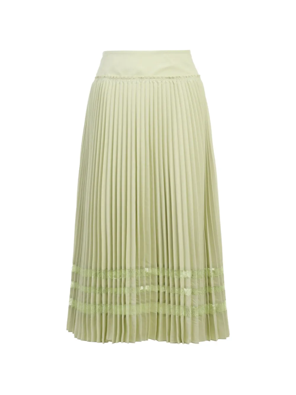 3.1 Phillip Lim pleated lace-insert midi skirt - Grün