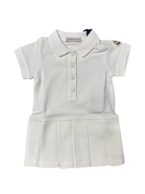 Moncler Enfant robe plissée à patch logo
